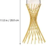 Elegant gold decorative ornament with a spherical top, ideal for modern luxury home decor.