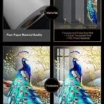 Comparison of canvas painting and Crystal Porcelain painting featuring a peacock design.