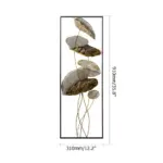 Modern aluminium framed wall art with leaf design, ideal for luxury home decor.