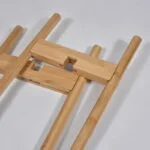 Modern bamboo wall art with geometric design.