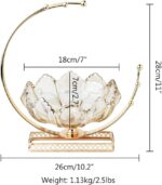 Elegant gold and crystal decorative bowl with intricate design, perfect for luxury home decor.