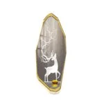 Modern luxury wall art with deer design in gold frame, ideal for home decor.