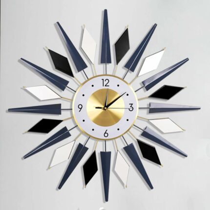 Wall Clock Art 3D  Silent Modern Metal Wall Clock 60*60cm Luxury Style Home Decor Art Clock