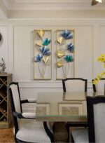 3D Wall Décor Abstract Metal Golden Wall Art Hanging Handmade Home Decoration 2x 85*31cm - Image 6
