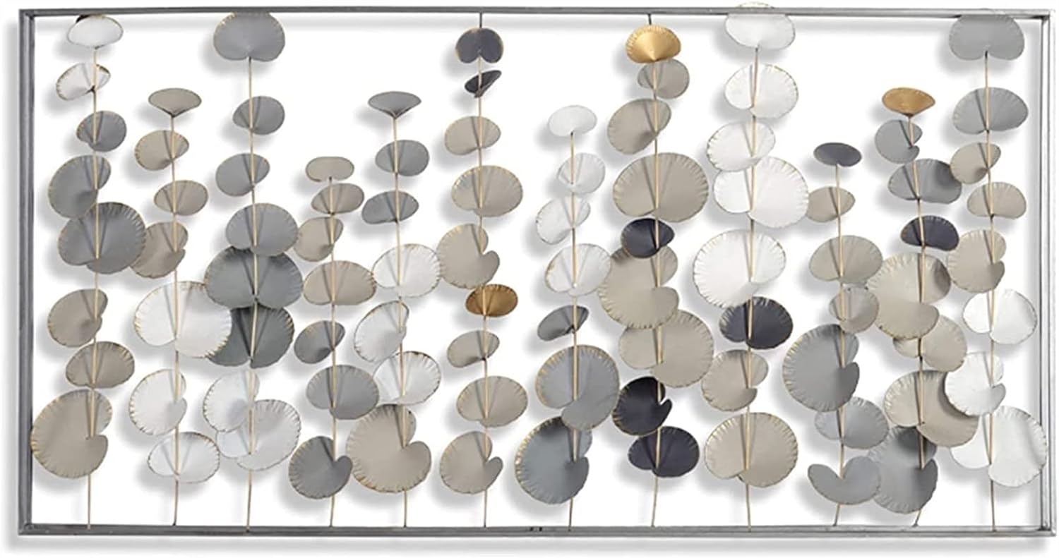 Abstract Leaf Aluminium Wall Art Modern aluminium framed wall art with abstract leaf design in neutral tones.