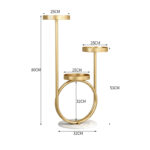 Luxury Gold 3 Tier Plant Stand - Modern Metal Flower Pot Holder Display Shelf 80cm - Image 3