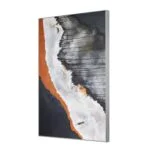 Modern abstract framed wall art with bold colors and textures, perfect for luxury home decor.