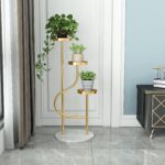 3 Tier Metal Plant Stand - Modern Indoor Flower Pot Holder Display Rack 100x35cm