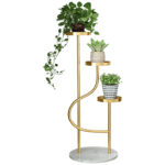 3 Tier Metal Plant Stand - Modern Indoor Flower Pot Holder Display Rack 100x35cm - Image 4