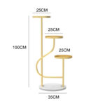 3 Tier Metal Plant Stand - Modern Indoor Flower Pot Holder Display Rack 100x35cm - Image 5