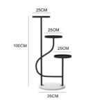 3 Tier Metal Plant Stand - Modern Indoor Flower Pot Holder Display Rack 100x35cm - Image 6