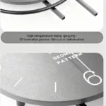 Modern luxury wall clock with geometric pattern and metal frame.
