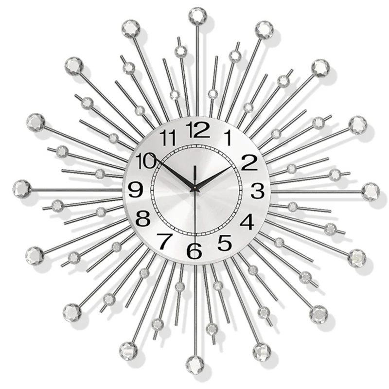 Luxury Crystal Wall Clock Modern luxury wall clock with crystal accents and sleek design.