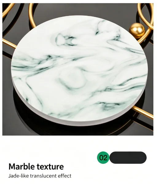 Modern marble texture wall art with jade-like translucent effect.
