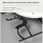 Modern metal wall art with deer design, rust-proof and scratch-resistant.