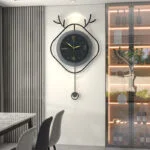 Modern luxury wall clock with unique design in a stylish interior setting.