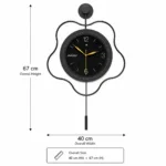 Modern decorative wall clock with unique design and black face, ideal for luxury home decor.
