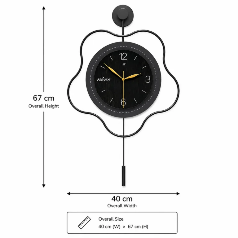 Modern decorative wall clock with unique design and black face, ideal for luxury home decor.