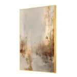 Modern luxury wall art with gold frame, abstract design, perfect for home decor.