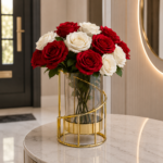 Flower Vase & Candle Holder – 2-in-1 Decorative Glass Vase Centrepiece for Living Room, Dining Table & Home Décor 31 × 12cm - Image 6