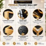 Round Deer and Mountain LED Wall Art 60x60cm - Nature Landscape Picture with Illuminated Design and Remote Control - Image 7
