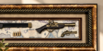 Vintage Gun Wall Art Replica 120x42cm – Luxury 3D Antique Map Shadow Box with Ornate Polcore Frame - Image 10