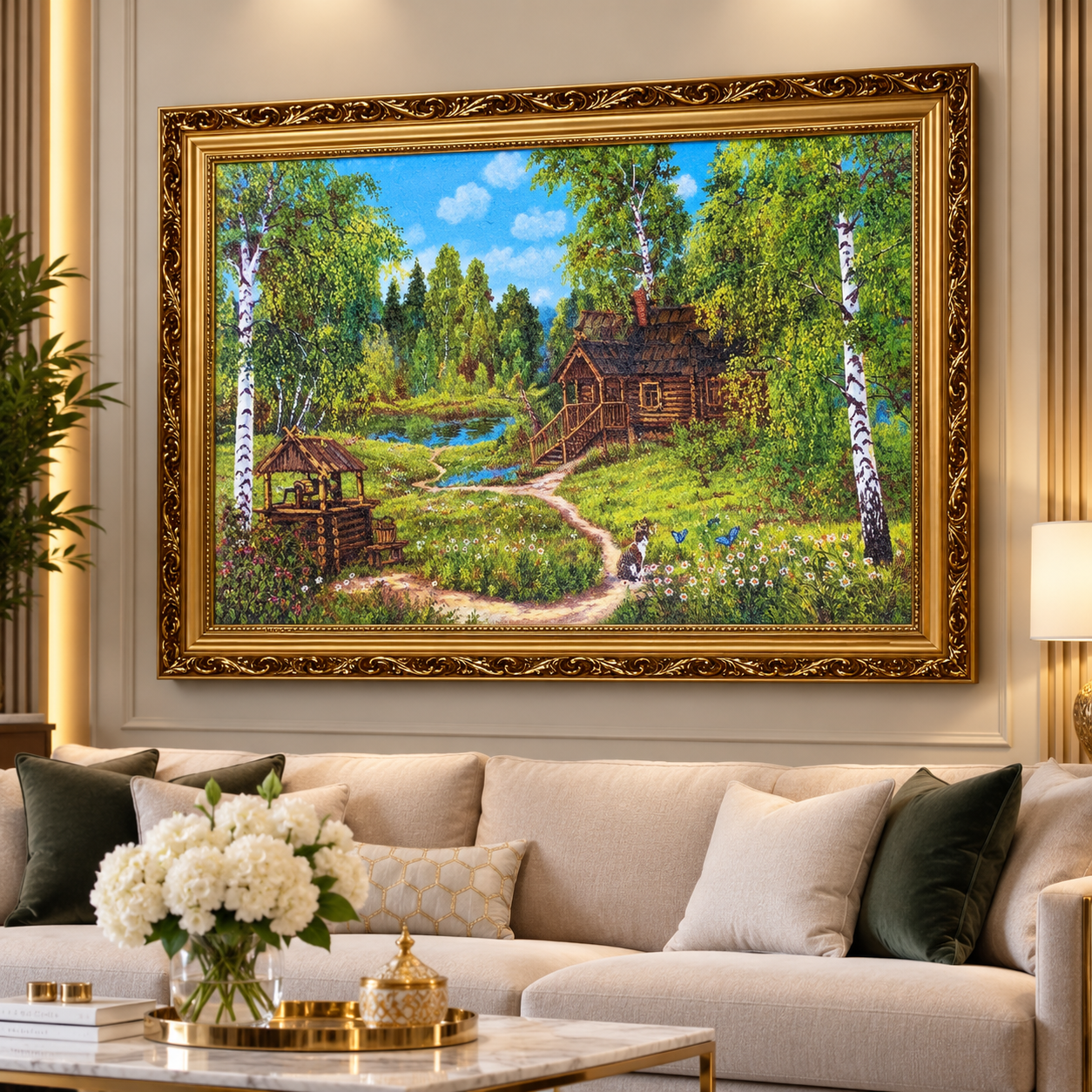 Woodland Cottage Landscape Wall Art