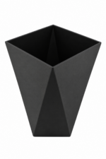 Large Black Plant Pot 50cm - Tall Geometric Square Planter with 3D Triangle Design for Indoor & Outdoor Plants - Image 9