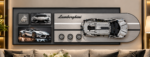 Lamborghini 3D Car Wall Art 113x43cm – Luxury LEGO-Style Supercar Model Display - Image 2