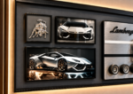 Lamborghini 3D Car Wall Art 113x43cm – Luxury LEGO-Style Supercar Model Display - Image 4