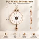 Elegant rose gold wall clock with decorative accents, perfect for modern home decor.