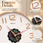 Luxury wall clock with elegant raised numerals and stunning centerpiece, perfect for modern home decor.