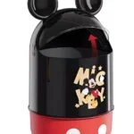 Mickey Mouse themed decorative object with black ears and red base, ideal for modern home decor.